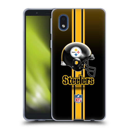 NFL Pittsburgh Steelers Logo Helmet Soft Gel Case for Samsung Galaxy A01 Core (2020)