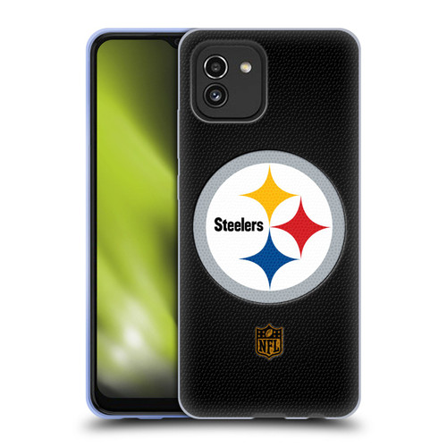 NFL Pittsburgh Steelers Logo Football Soft Gel Case for Samsung Galaxy A03 (2021)