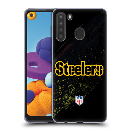 NFL Pittsburgh Steelers Logo Blur Soft Gel Case for Samsung Galaxy A21 (2020)
