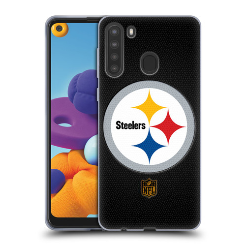 NFL Pittsburgh Steelers Logo Football Soft Gel Case for Samsung Galaxy A21 (2020)