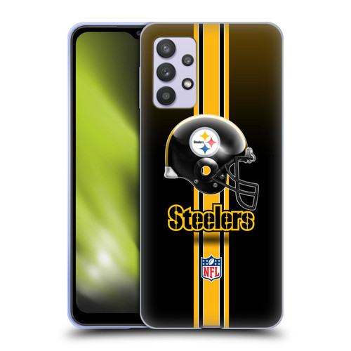 NFL Pittsburgh Steelers Logo Helmet Soft Gel Case for Samsung Galaxy A32 5G / M32 5G (2021)