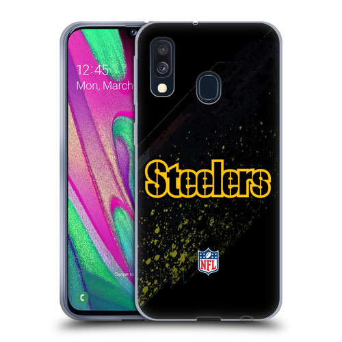 NFL Pittsburgh Steelers Logo Blur Soft Gel Case for Samsung Galaxy A40 (2019)