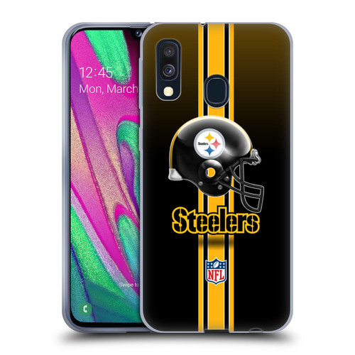 NFL Pittsburgh Steelers Logo Helmet Soft Gel Case for Samsung Galaxy A40 (2019)