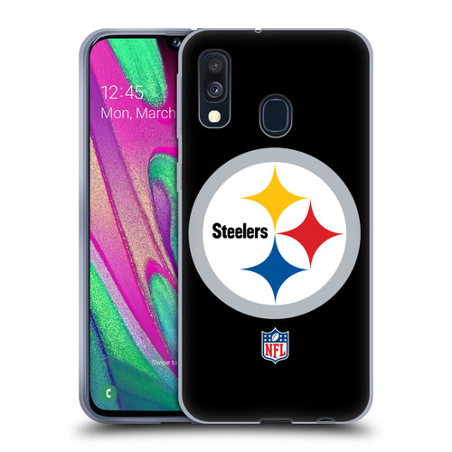 NFL Pittsburgh Steelers Logo Plain Soft Gel Case for Samsung Galaxy A40 (2019)
