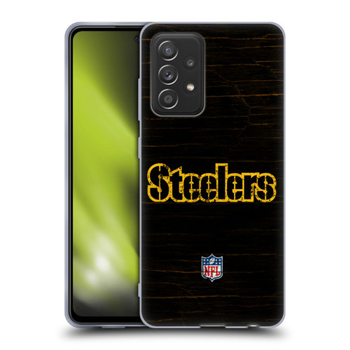 NFL Pittsburgh Steelers Logo Distressed Look Soft Gel Case for Samsung Galaxy A52 / A52s / 5G (2021)