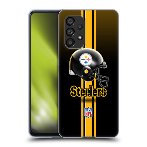NFL Pittsburgh Steelers Logo Helmet Soft Gel Case for Samsung Galaxy A53 5G (2022)