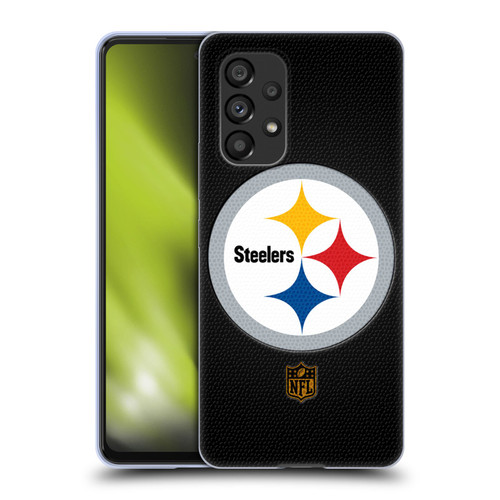 NFL Pittsburgh Steelers Logo Football Soft Gel Case for Samsung Galaxy A53 5G (2022)