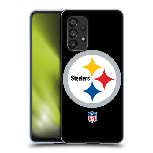 NFL Pittsburgh Steelers Logo Plain Soft Gel Case for Samsung Galaxy A53 5G (2022)