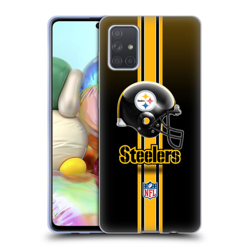 NFL Pittsburgh Steelers Logo Helmet Soft Gel Case for Samsung Galaxy A71 (2019)
