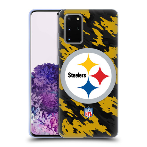 NFL Pittsburgh Steelers Logo Camou Soft Gel Case for Samsung Galaxy S20+ / S20+ 5G