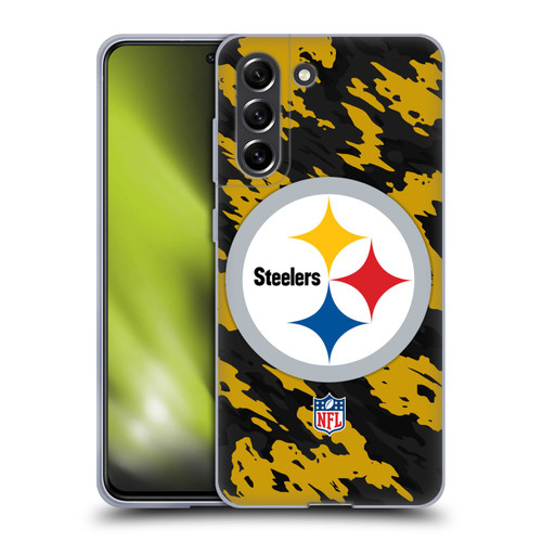 NFL Pittsburgh Steelers Logo Camou Soft Gel Case for Samsung Galaxy S21 FE 5G