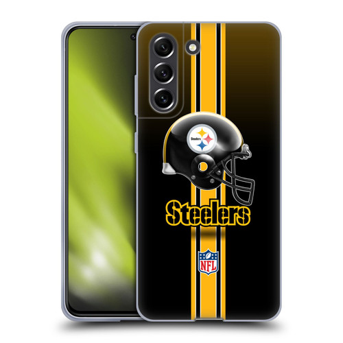 NFL Pittsburgh Steelers Logo Helmet Soft Gel Case for Samsung Galaxy S21 FE 5G