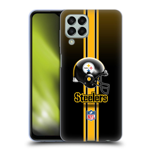 NFL Pittsburgh Steelers Logo Helmet Soft Gel Case for Samsung Galaxy M33 (2022)