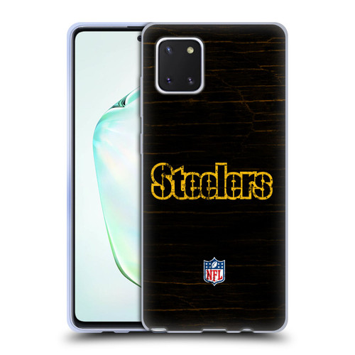 NFL Pittsburgh Steelers Logo Distressed Look Soft Gel Case for Samsung Galaxy Note10 Lite