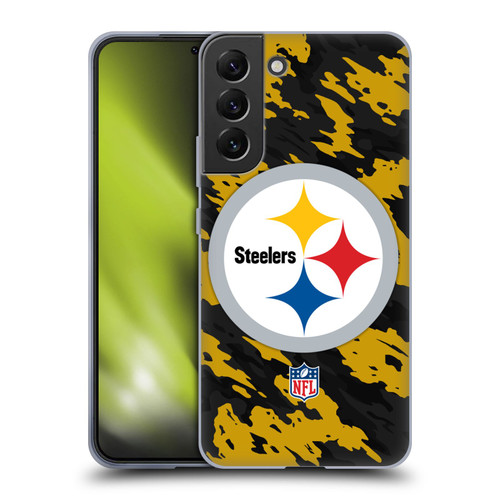 NFL Pittsburgh Steelers Logo Camou Soft Gel Case for Samsung Galaxy S22+ 5G