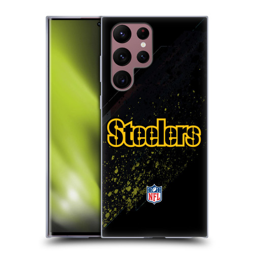 NFL Pittsburgh Steelers Logo Blur Soft Gel Case for Samsung Galaxy S22 Ultra 5G