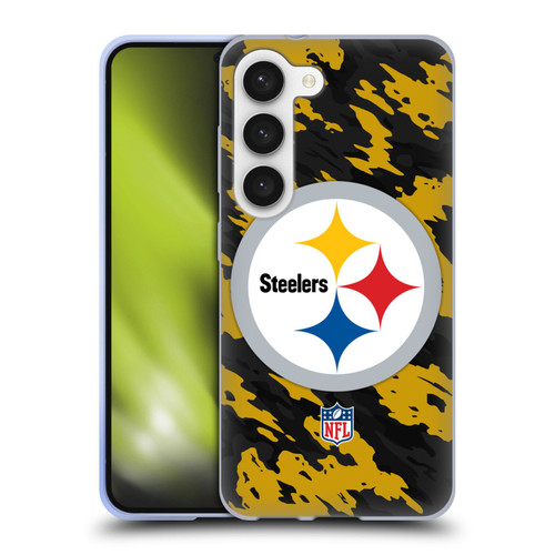 NFL Pittsburgh Steelers Logo Camou Soft Gel Case for Samsung Galaxy S23 5G