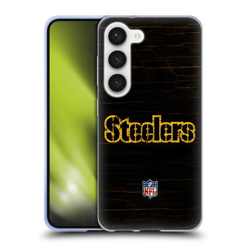 NFL Pittsburgh Steelers Logo Distressed Look Soft Gel Case for Samsung Galaxy S23 5G