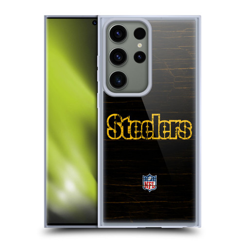 NFL Pittsburgh Steelers Logo Distressed Look Soft Gel Case for Samsung Galaxy S23 Ultra 5G NFL Pittsburgh Steelers Logo Distressed Look Soft Gel Case for Samsung Galaxy S23 Ultra 5G