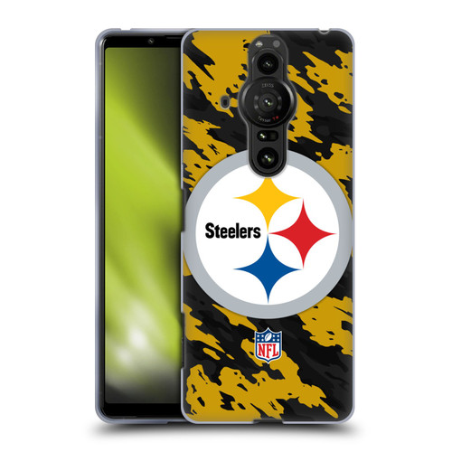 NFL Pittsburgh Steelers Logo Camou Soft Gel Case for Sony Xperia Pro-I