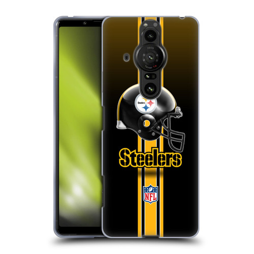 NFL Pittsburgh Steelers Logo Helmet Soft Gel Case for Sony Xperia Pro-I