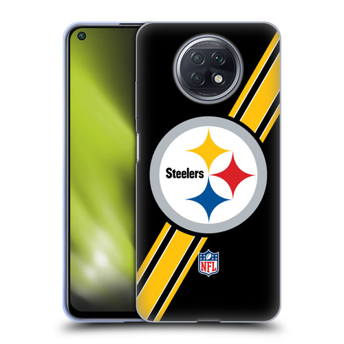 NFL Pittsburgh Steelers Logo Stripes Soft Gel Case for Xiaomi Redmi Note 9T 5G