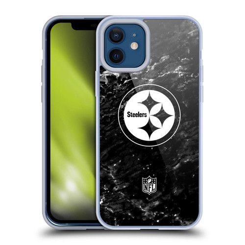 NFL Pittsburgh Steelers Artwork Marble Soft Gel Case for Apple iPhone 12 / iPhone 12 Pro