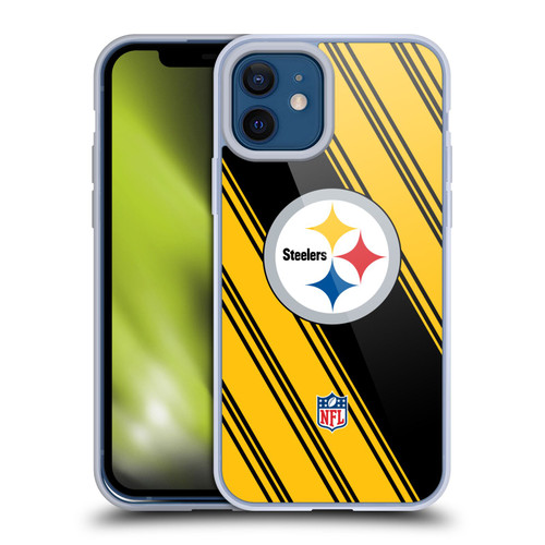 NFL Pittsburgh Steelers Artwork Stripes Soft Gel Case for Apple iPhone 12 / iPhone 12 Pro