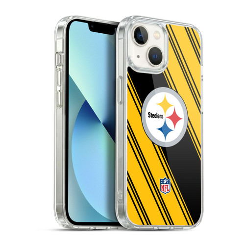 NFL Pittsburgh Steelers Artwork Stripes Soft Gel Case for Apple iPhone 13