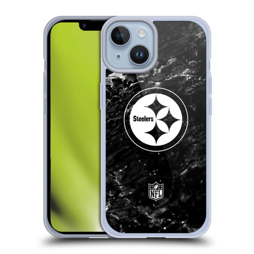 NFL Pittsburgh Steelers Artwork Marble Soft Gel Case for Apple iPhone 14
