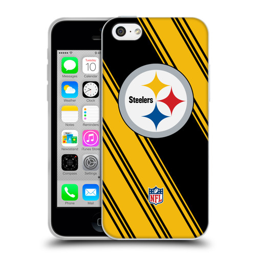 NFL Pittsburgh Steelers Artwork Stripes Soft Gel Case for Apple iPhone 5c