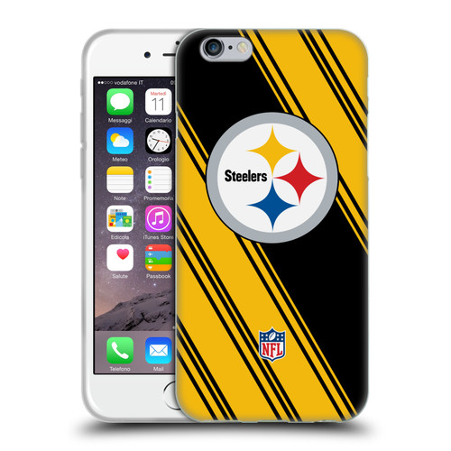 NFL Pittsburgh Steelers Artwork Stripes Soft Gel Case for Apple iPhone 6 / iPhone 6s