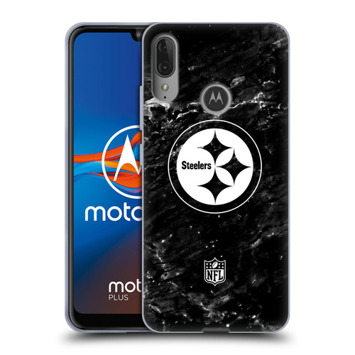 NFL Pittsburgh Steelers Artwork Marble Soft Gel Case for Motorola Moto E6 Plus