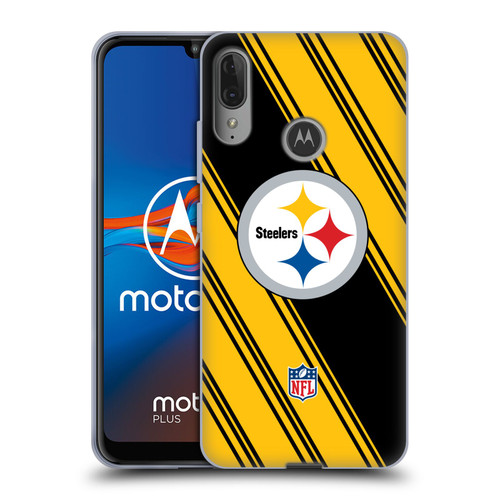 NFL Pittsburgh Steelers Artwork Stripes Soft Gel Case for Motorola Moto E6 Plus