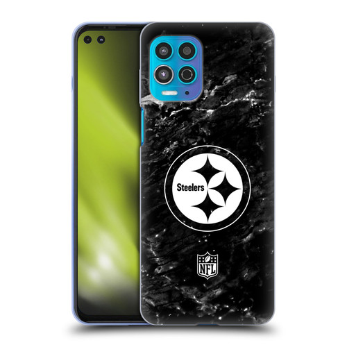 NFL Pittsburgh Steelers Artwork Marble Soft Gel Case for Motorola Moto G100