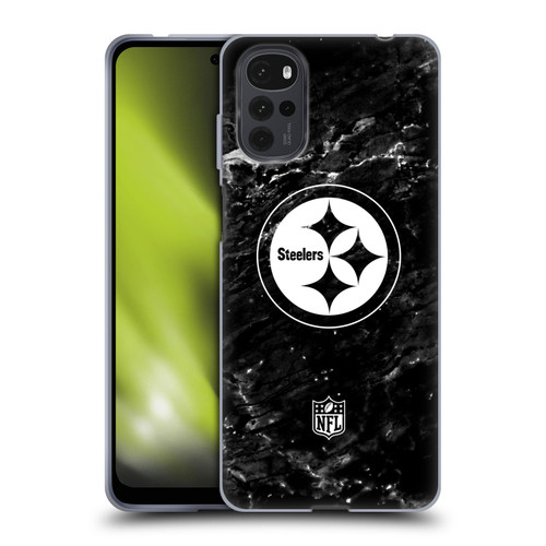NFL Pittsburgh Steelers Artwork Marble Soft Gel Case for Motorola Moto G22