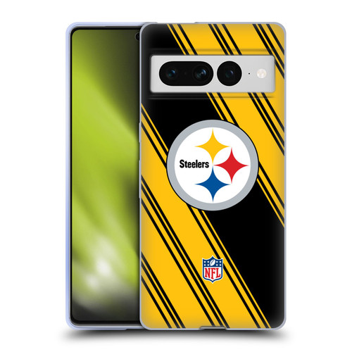 NFL Pittsburgh Steelers Artwork Stripes Soft Gel Case for Google Pixel 7 Pro