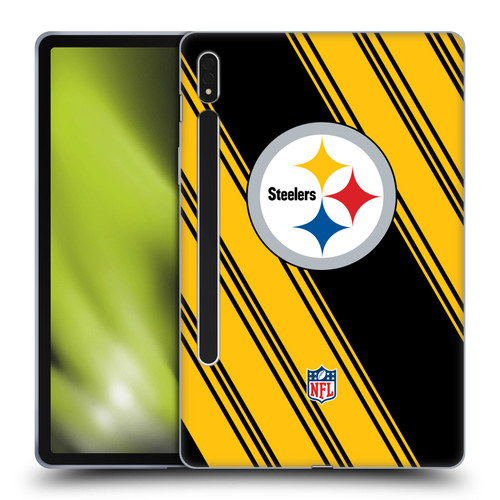 NFL Pittsburgh Steelers Artwork Stripes Soft Gel Case for Samsung Galaxy Tab S8