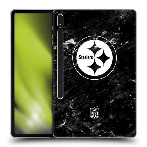 NFL Pittsburgh Steelers Artwork Marble Soft Gel Case for Samsung Galaxy Tab S8 Plus