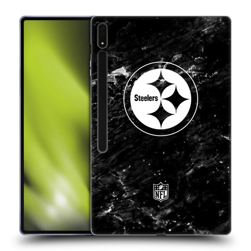 NFL Pittsburgh Steelers Artwork Marble Soft Gel Case for Samsung Galaxy Tab S8 Ultra
