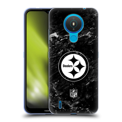 NFL Pittsburgh Steelers Artwork Marble Soft Gel Case for Nokia 1.4