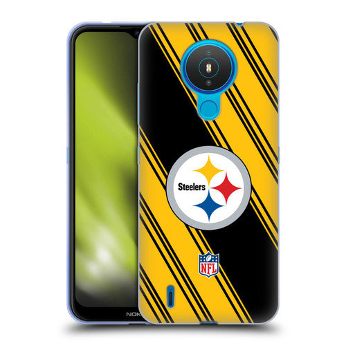 NFL Pittsburgh Steelers Artwork Stripes Soft Gel Case for Nokia 1.4