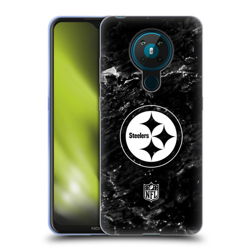 NFL Pittsburgh Steelers Artwork Marble Soft Gel Case for Nokia 5.3