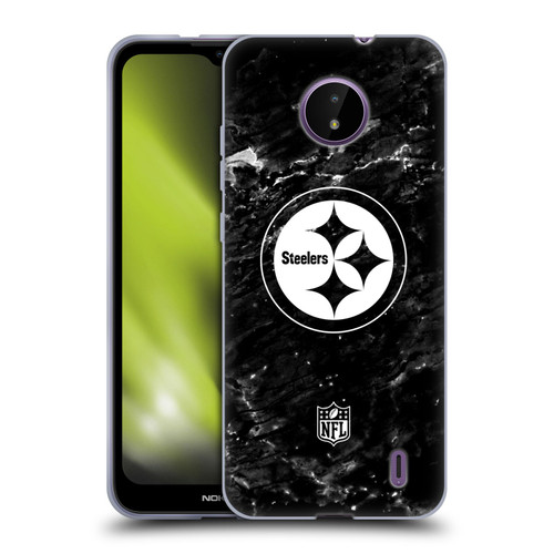 NFL Pittsburgh Steelers Artwork Marble Soft Gel Case for Nokia C10 / C20