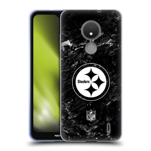 NFL Pittsburgh Steelers Artwork Marble Soft Gel Case for Nokia C21