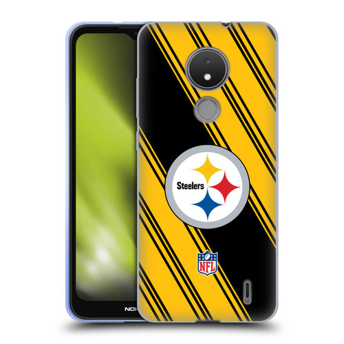 NFL Pittsburgh Steelers Artwork Stripes Soft Gel Case for Nokia C21