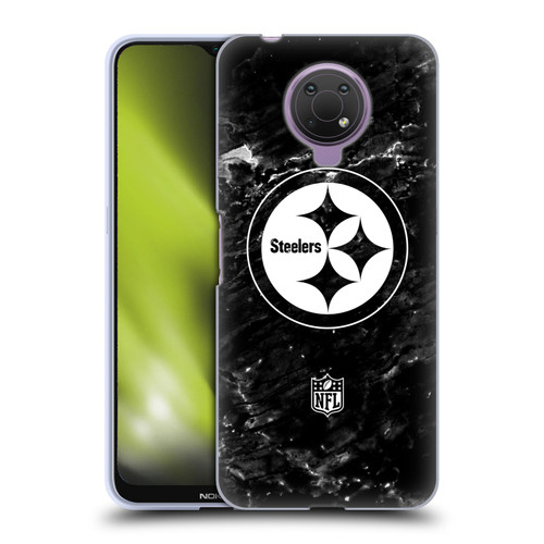 NFL Pittsburgh Steelers Artwork Marble Soft Gel Case for Nokia G10