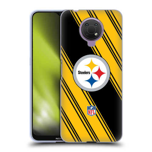 NFL Pittsburgh Steelers Artwork Stripes Soft Gel Case for Nokia G10