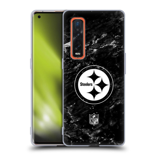 NFL Pittsburgh Steelers Artwork Marble Soft Gel Case for OPPO Find X2 Pro 5G