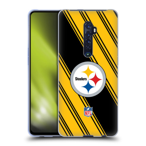 NFL Pittsburgh Steelers Artwork Stripes Soft Gel Case for OPPO Reno 2